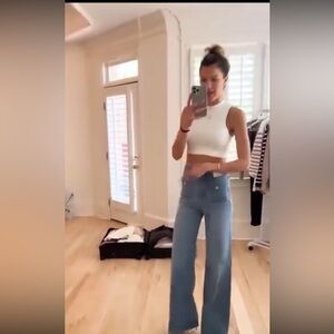 Blue River Wash Wide-Leg Stretch Jeans